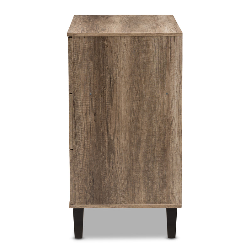 Wales Modern 3-Drawer Chest in Light Brown Wood - Stylish Storage for Contemporary Bedrooms and Living Spaces