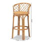 Orchard Bohemian Rattan Bar Stool in Natural Brown - Stylish Seating for Home Bars and Kitchens