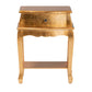 Harriet End Table Classic and Traditional Gold Finished Wood 1-Drawer