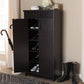 Bienna Shoe Cabinet - Modern Wenge Brown Storage Solution for Organizing Footwear