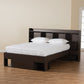 Dexton Queen Size Platform Storage Bed Modern Dark Brown Wood Design with Ample Under-Bed Storage