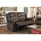 Hollace Modern Taupe Microsuede Recliner Sofa for Two with Adjustable Seating and Stylish Design