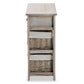 Vella Storage Unit Modern Grey Finished Wood 2-Drawer Unit with Baskets for Organized Living