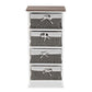 Terena Storage Unit - Modern Two-Tone Walnut Brown and White Wood with 4 Baskets for Organized Living and Stylish Décor