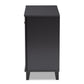 Coolidge Shoe Storage Cabinet Modern and Contemporary Dark Grey Finished 4-Shelf Wood