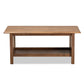 Rylie Coffee Table - Traditional Mission Style in Walnut Brown Finish, Rectangular Wood Design for Elegant Living Rooms