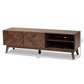 Hartman Mid-Century Modern TV Stand Walnut Brown Wood with Storage and Stylish Design