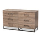 Daxton 6-Drawer Dresser in Rustic Oak Finish, Stylish Storage Solution for Modern Bedroom Furniture