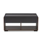 Rikke Coffee Table - Modern Two-Tone Gray and Walnut Wood with 2 Drawers for Stylish Living Room Storage