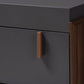 Rikke Dresser: Modern Two-Tone Gray and Walnut Finished Wood 6-Drawer Storage Solution for Bedroom Organization