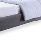 Hillary Bed Frame - Modern and Contemporary Grey Fabric Upholstered Platform Base