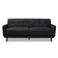 Allister Sofa Mid-Century Modern Dark Grey Fabric Upholstered