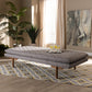 Marit Daybed - Mid-Century Modern Two-Tone Grey Fabric Upholstered with Walnut Finished Wood