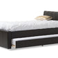 Cosmo Trundle Bed - Modern and Contemporary Black Faux Leather