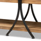 Terrell Console Table Modern Rustic Industrial Design Natural Brown Wood Black Metal Accents