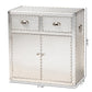 Serge Accent Storage Cabinet French Industrial Silver Metal 2-Door Design for Stylish Organization and Home Decor