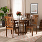 Elodia Dining Set Modern Contemporary Transitional Dark Brown Finished Wood 5-Piece