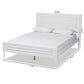 Daniella Full Size Platform Bed in Modern White Finished Wood for Stylish Bedroom Decor