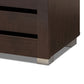 Adalwin Modern and Contemporary 3-Door Dark Brown Wooden Entryway Shoes Storage Cabinet