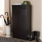 Bienna Shoe Cabinet - Modern Wenge Brown Storage Solution for Organizing Footwear