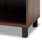 Rossin Shoe Storage Cabinet Modern and Contemporary Walnut Brown Finished 2-Door Wood Entryway