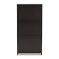 Carlingford Bookcase Modern Espresso Brown Finished Wood 2-Drawer Storage Solution for Home or Office