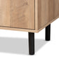 Patterson Kitchen Storage Cabinet Modern Oak Brown Finish with 1 Drawer for an Organized Space