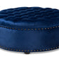 Iglehart Ottoman Modern and Contemporary Royal Blue Velvet Fabric Upholstered Tufted