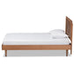 Kuro Twin Size Platform Bed Modern Walnut Brown Finished Wood Design for Stylish Bedrooms