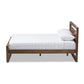 Torino King Size Platform Bed - Mid-Century Modern Solid Walnut Wood Open Frame for Stylish Bedroom Decor