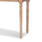 Celia Console Table - Rustic French Country Design with White-Washed Wood and Mirror, 2 Drawers and Quatrefoil Accents