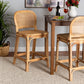 Adrena Counter Stool - Modern Bohemian Natural Brown Rattan Design for Stylish Decor and Comfortable Seating