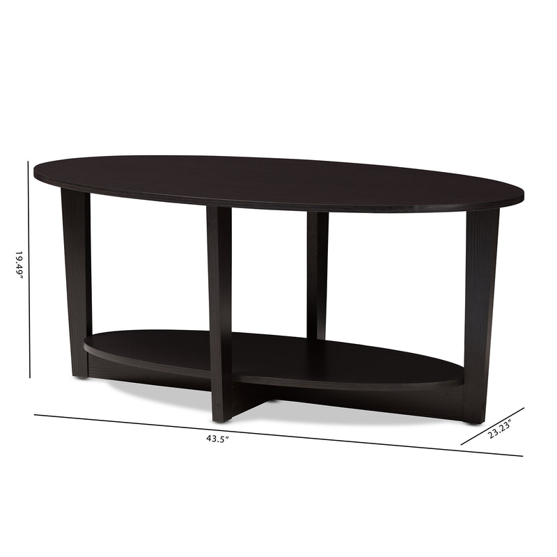 Jacintha Coffee Table - Modern Wenge Brown Finish, Stylish Living Room Furniture, Sleek Design, Functional Accent Piece