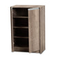 Langston Shoe Cabinet - Modern Weathered Oak 2-Door Storage Solution for Shoes and Accessories