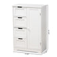 Bauer Bathroom Storage Cabinet Modern White Finished Wood 4-Drawer Organizer for Stylish Home Décor