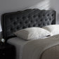 Lucy Headboard - Modern and Contemporary Dark Grey Fabric