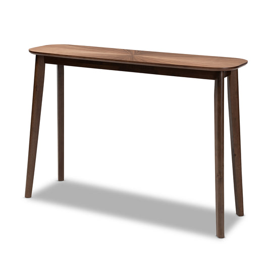 Wendy Mid-Century Modern Console Table in Walnut Finish - Stylish Wood Entryway Table for Living Room or Hallway