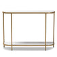 Dominic Console Table - Modern Gold Metal Design with Faux Marble Top for Stylish Entryway or Living Room Decor