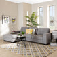 Langley Sectional Sofa Modern and Contemporary Dark Grey Fabric Upholstered with Left Facing Chaise