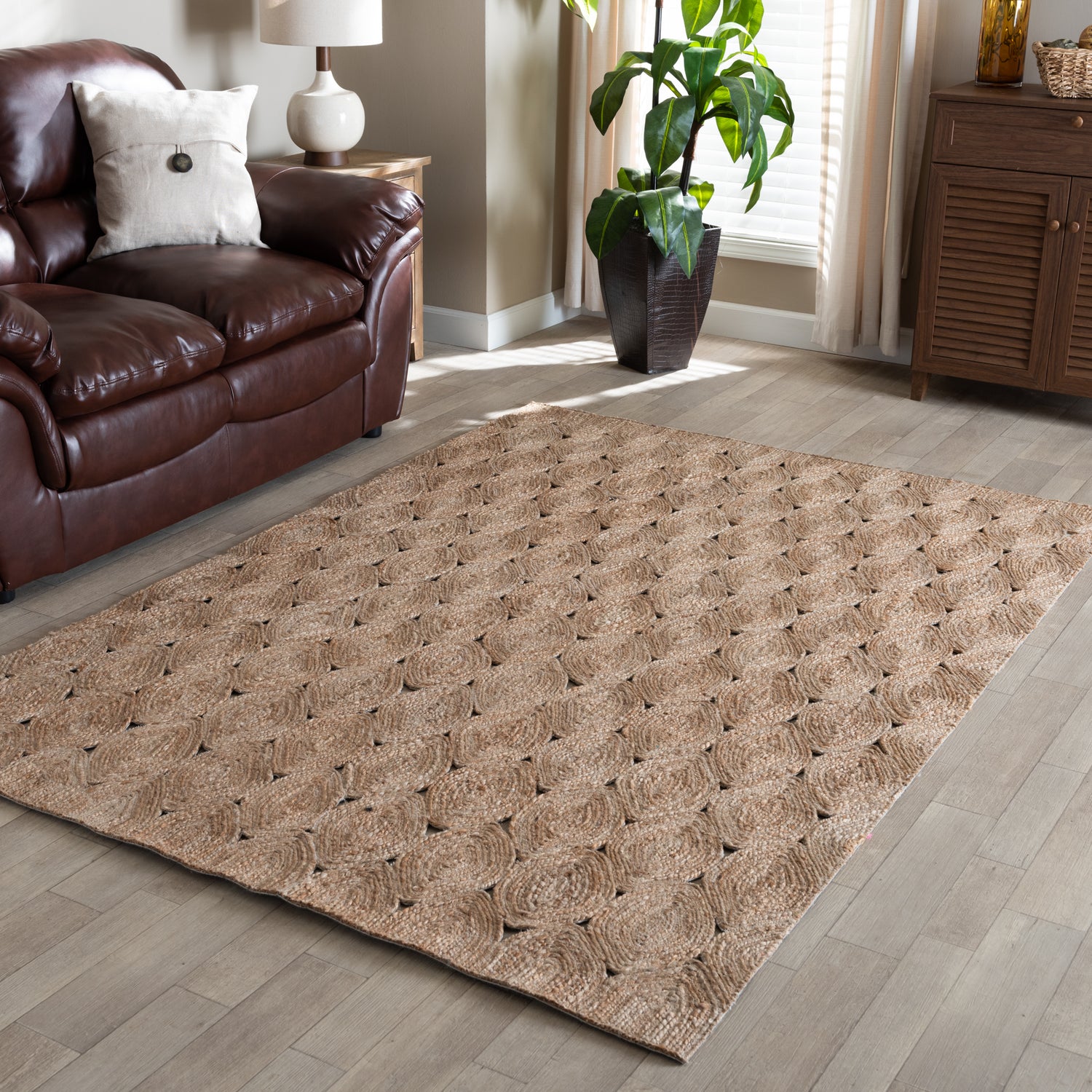 Addis Handwoven Hemp Area Rug - Modern Contemporary Design for Stylish Home Décor