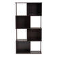 Riva Bookshelf Modern Dark Brown Geometric Wood Design for Stylish Home Storage and Display