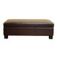 Gallo Dark Brown Leather Storage Ottoman Stylish Design Versatile Functionality for Home Decor and Organization