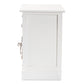 Rianne Storage Unit Modern White Finished Wood with 2 Baskets for Organized Living and Stylish Home Décor