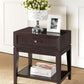 Morgan Brown Modern Accent Table and Nightstand with Stylish Design for Living Room and Bedroom Decor