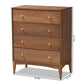 Landis Mid-Century Modern 4-Drawer Chest in Ash Walnut Finish - Stylish Storage for Bedroom or Living Room