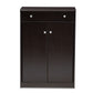 Dariell Shoe Cabinet in Modern Wenge Brown Finish for Stylish Storage Solutions