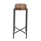 Savion Console Table Modern Industrial Design with Walnut Brown Wood and Black Metal Frame