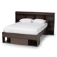 Dexton Queen Size Platform Storage Bed Modern Dark Brown Wood Design with Ample Under-Bed Storage