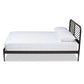 Dora Queen Size Platform Bed - Modern Industrial Design with Black Metal Frame