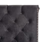 Candace Luxe and Glamour Dark Grey Velvet Upholstered Bed